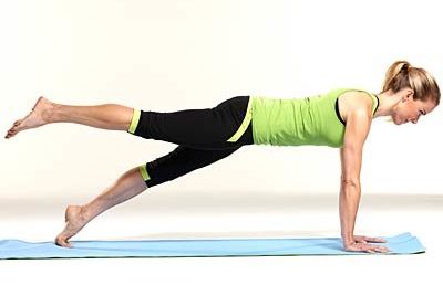 One-legged plank