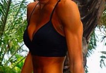 細く引き締まっている美しい二の腕